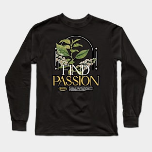 Find Passion Wildflower Wild Flowers Floral Long Sleeve T-Shirt